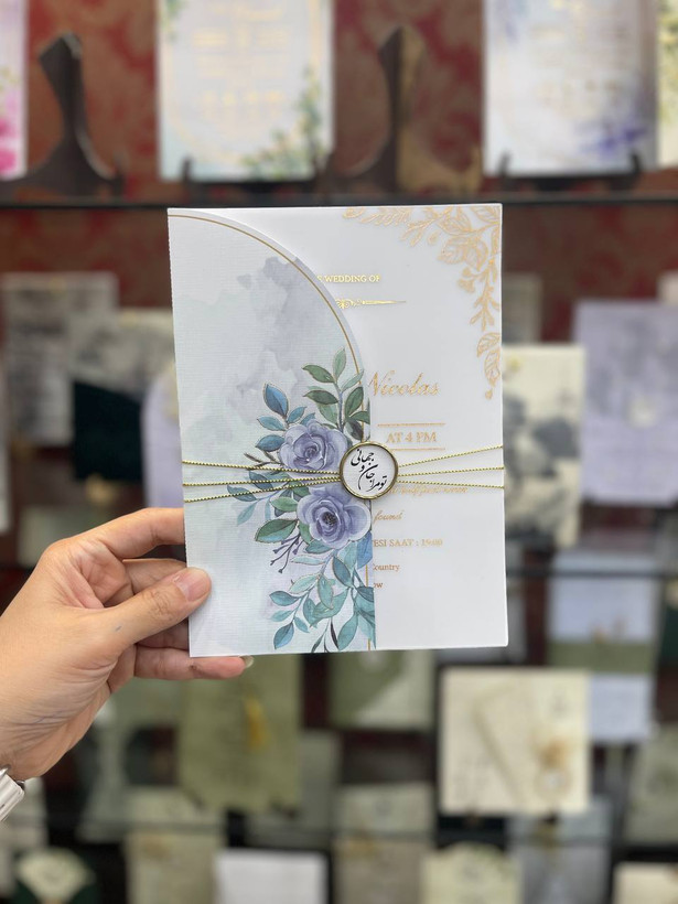 کارت عروسی گلدار طلقی
