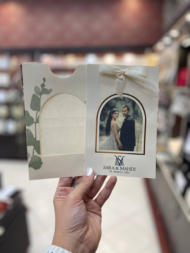 کارت عروسی عکسدار جدید رنگ سفید