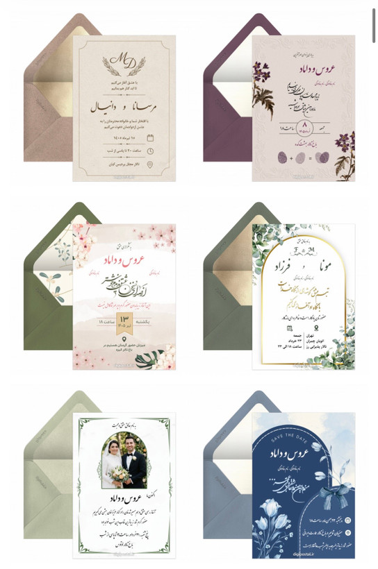 کارت عروسی دیجیتال کلیپ