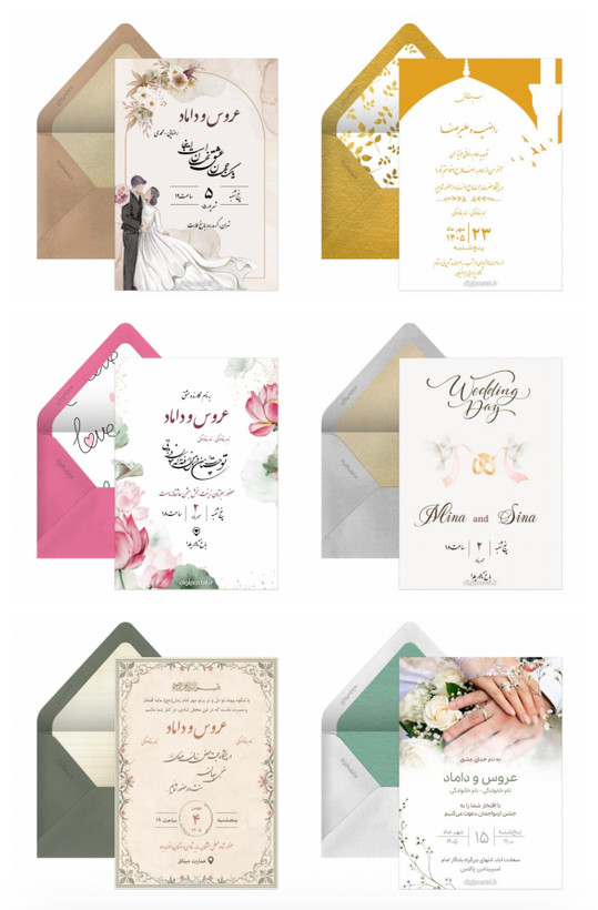 کارت عروسی دیجیتال کلیپ
